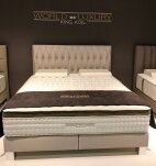 Łóżko kontynentalne Lozan firmy King Koil - z elegancko pikowanym wezgłowiem