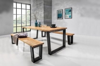 Oak table Preston industrial style