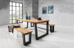 Oak table Preston industrial style
