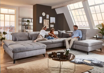 Modern large C-shaped corner sofa  CAROLINA