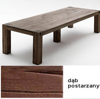  Leeds oak table, industrial style