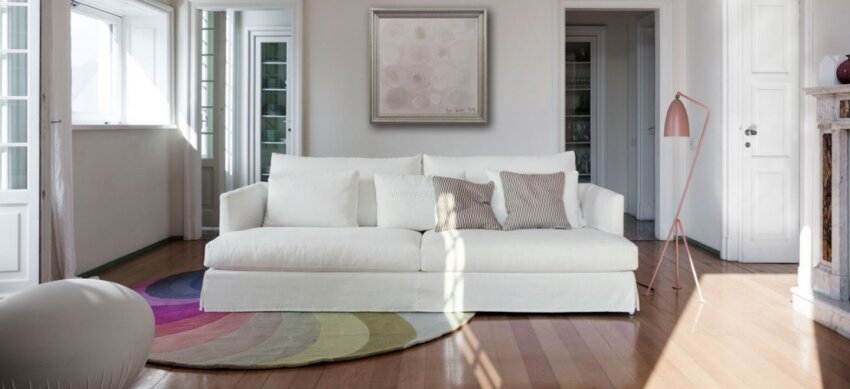 Sofa/narożnik Paraiso firmy Bonaldo ze zdejmowanymi pokrowcami dostępnymi w tkaninie lub skórze