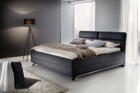 Lou MC Akcent  - łóżko tapicerowane ekoskórą czarną