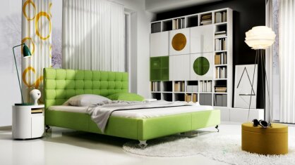 Upholstered bed Gioia